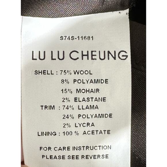 Lu Lu Cheung brown tweed wool skirt size 14 - Picture 5 of 15